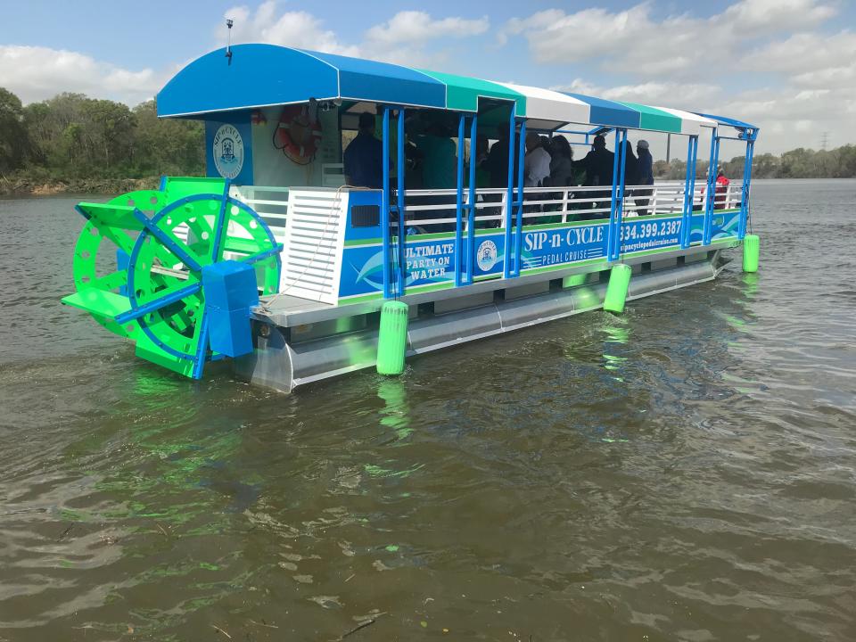 Celebrate the 4th of July on the Sip-N-Cycle Pedal Cruise boat on the Alabama River in downtown Montgomery.