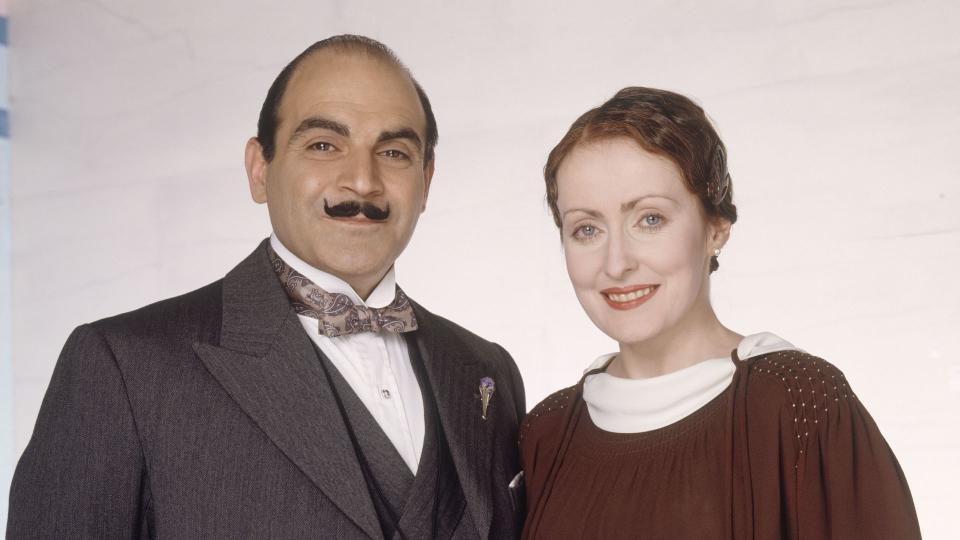 David Suchet and Pauline Moran in Poirot