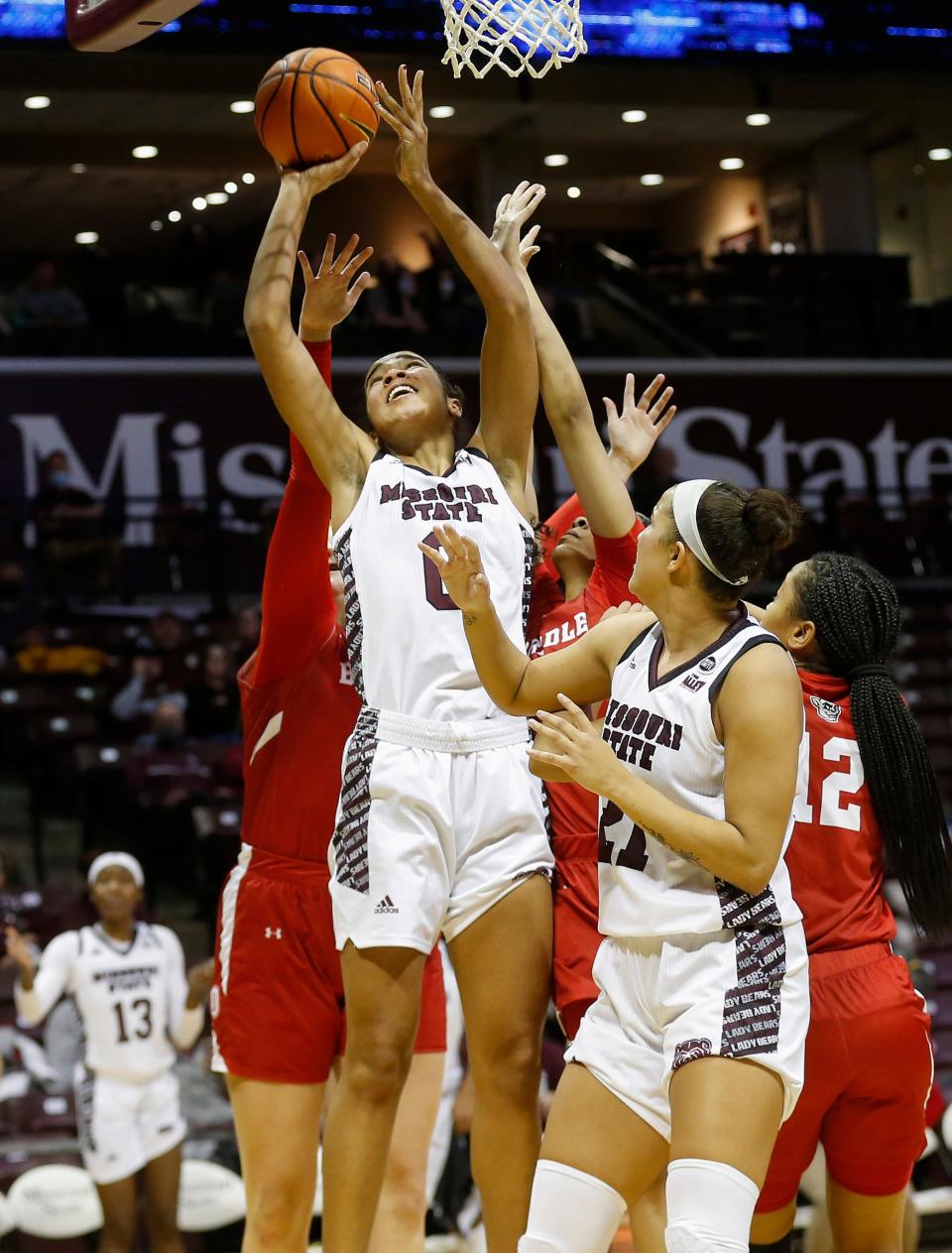 Abi Jackson, of Missouri State, during the Lady Bears 66-46 win over Bradley at JQH Arena on Thursday, Jan. 20, 2022.