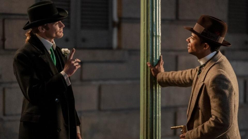 Sam Reid as Lestat De Lioncourt and Jacob Anderson as Louis De Point Du Lac – Interview with the Vampire. Photo Credit: Alfonso Bresciani/AMC