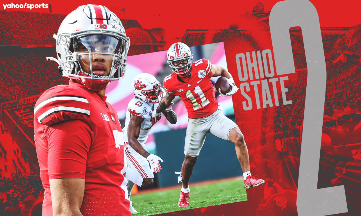 Ohio State enters the season at No. 2 in our preseason top 25. (Yahoo Sports Illustration/Amber Matsumoto)
