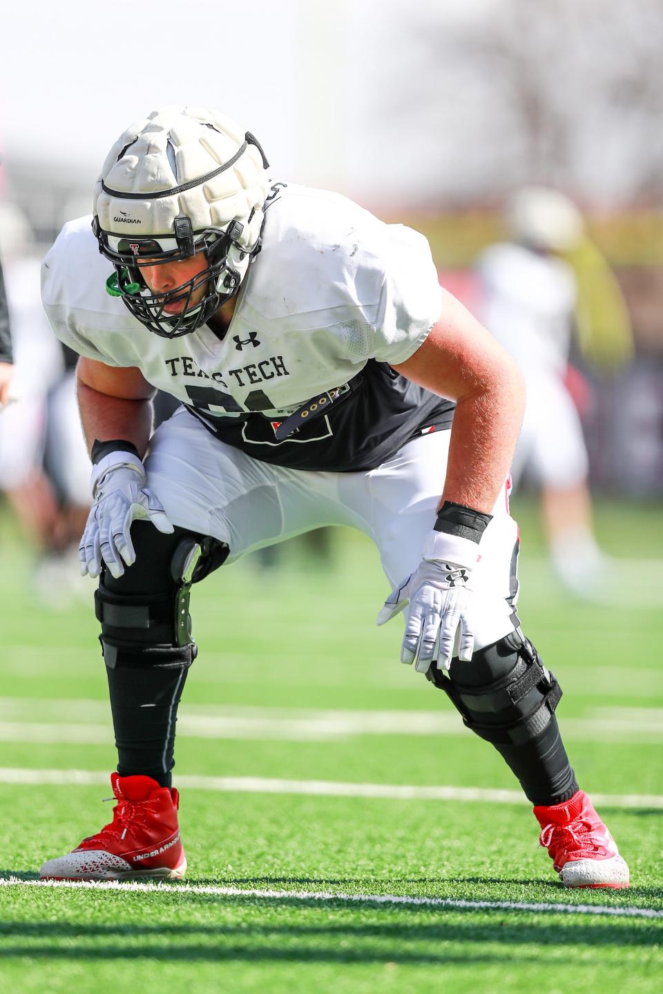 Texas Tech offensive lineman T.J. Storment filled a hole this season for the Red Raiders, starting 11 games. He started 12 games two years ago for Colorado State and seven last year for TCU during the COVID-disrupted 2020 season.