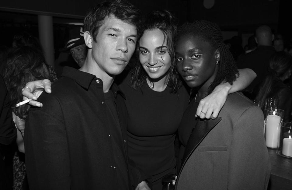 Sander Funtek, Souheila Yacoub and Suzy Bemba attend AMI’s cocktail party in Cannes on May 18, 2022. - Credit: Courtesy of AMI