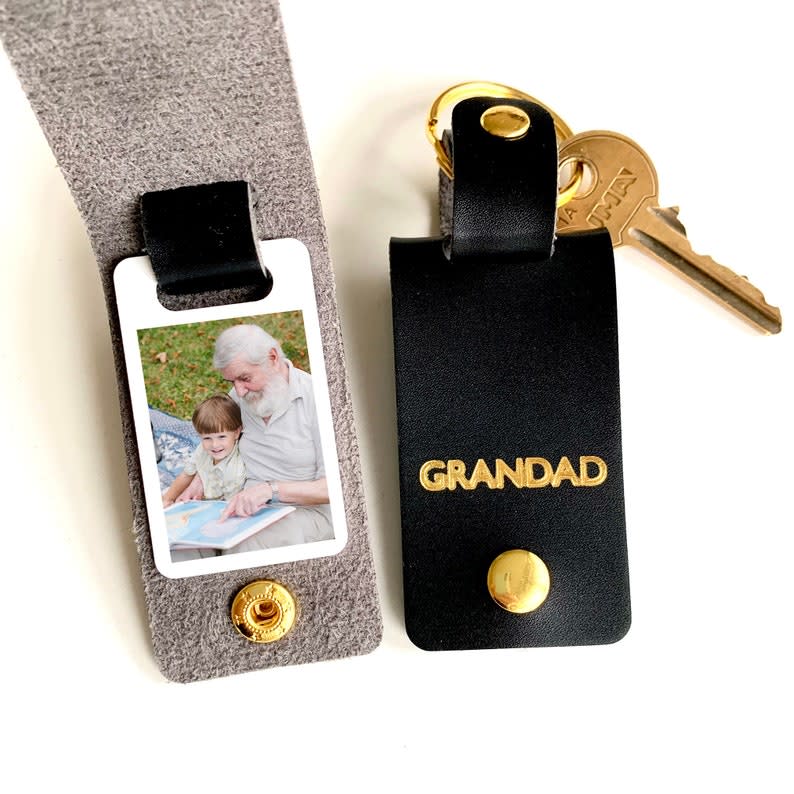 <p><a href="https://go.redirectingat.com?id=74968X1596630&url=https%3A%2F%2Fwww.etsy.com%2Flisting%2F1029914655%2Fpersonalised-grandad-photo-keyring-vegan&sref=https%3A%2F%2Fwww.cosmopolitan.com%2Flifestyle%2Fg38302539%2Fgifts-for-new-grandparents%2F" rel="nofollow noopener" target="_blank" data-ylk="slk:Shop Now;elm:context_link;itc:0;sec:content-canvas" class="link ">Shop Now</a></p><p>Leather Picture Keychain</p><p>$19.88</p><p>etsy.com</p><span class="copyright">Etsy/SilvyGift </span>