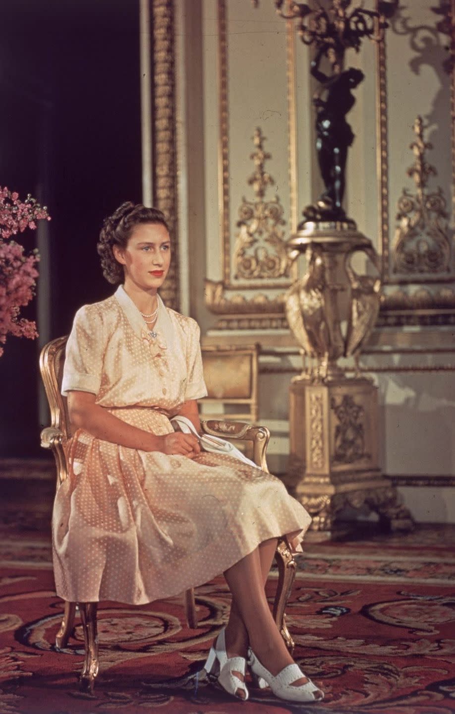 <p>Princess Margaret Rose at Buckingham Palace on her 17th birthday, August 20, 1947. </p>