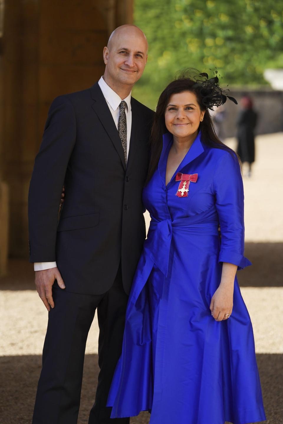 Wadia, with husband Raiomond Mirza (Steve Parsons/PA) (PA Wire)