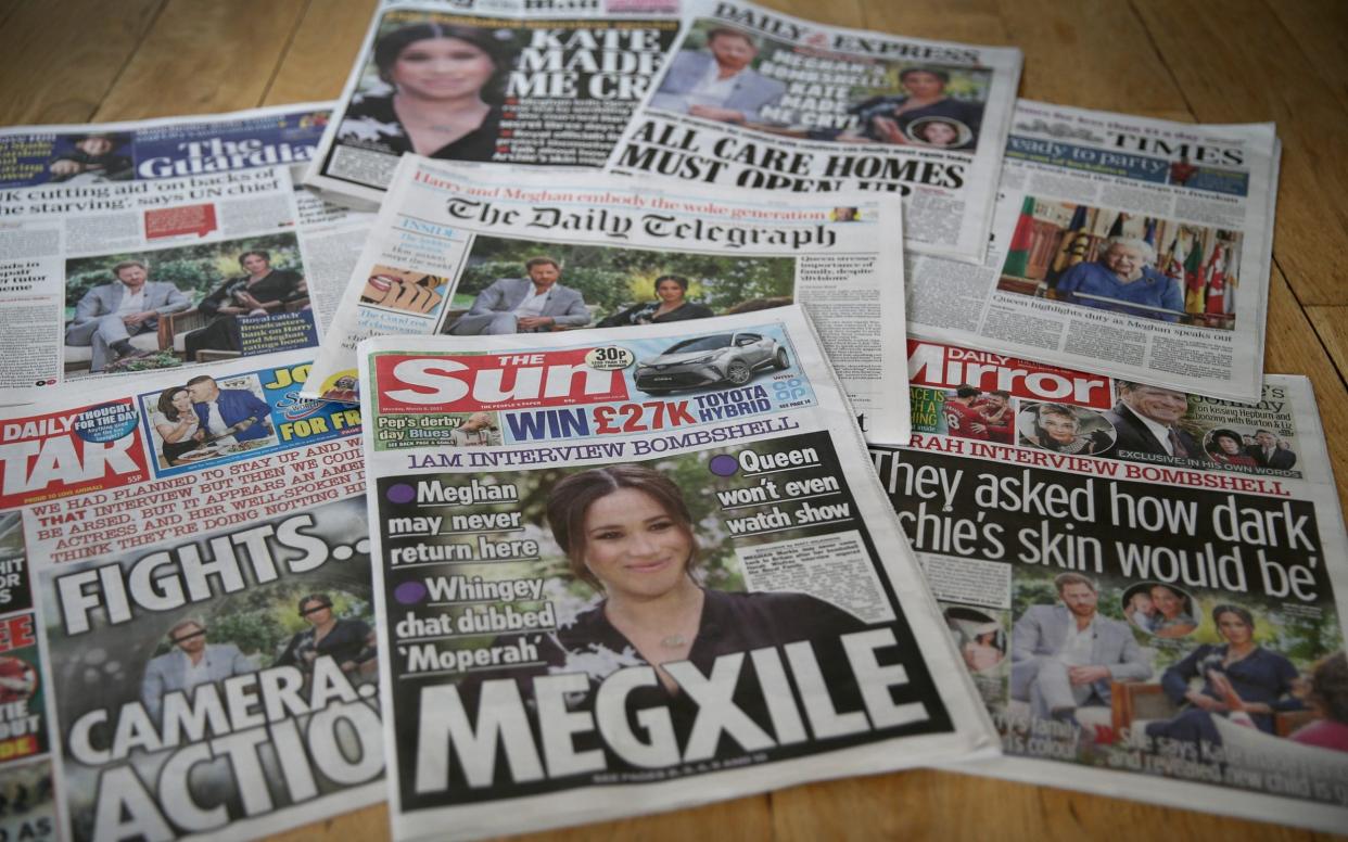 The British newspapers on Monday - GETTY IMAGES