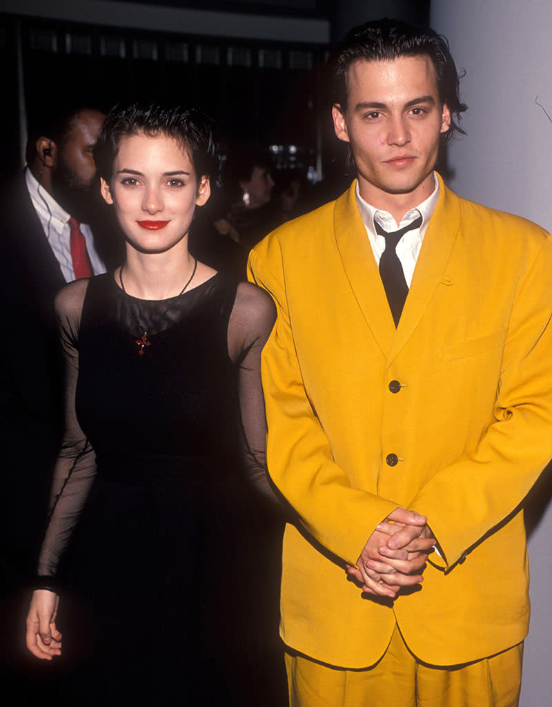 <b>34. His engagement to Winona Ryder:</b> Again the actor moved on quickly with his "Edward Scissorhands" co-star beginning a three-year romance in 1990. After just 10 months time they became engaged, but split in 1993 before walking down the aisle.