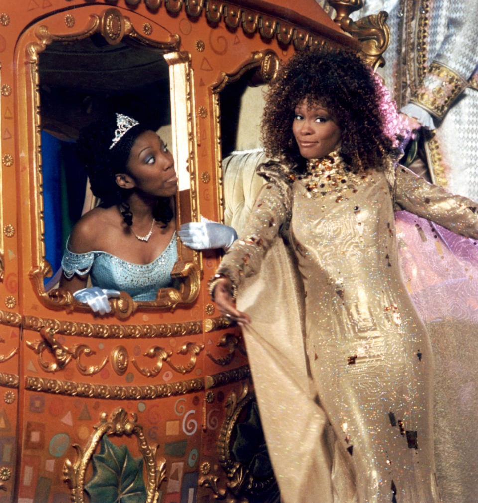 (L) Brandy, (R) Whitney Houston in 1997 Rogers and Hammerstein’s Cinderella