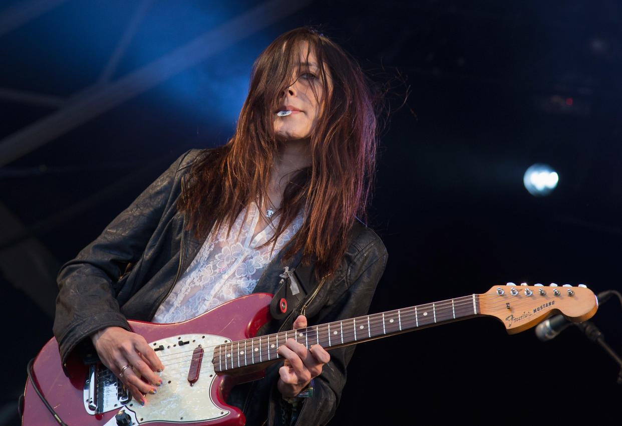 Theresa Wayman of Warpaint performs in&nbsp;Hyde Park on July 1 in London. (Photo: Jo Hale via Getty Images)