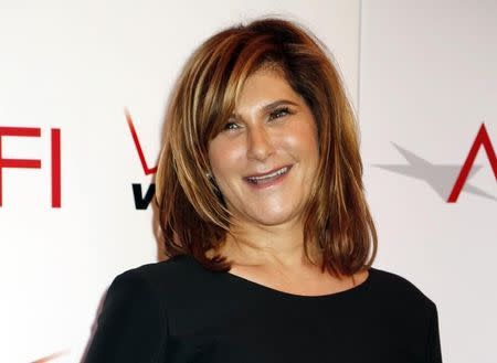 Amy Pascal arrives at the AFI Awards 2013 honoring excellence in film and television in Beverly Hills, California January 10, 2014. REUTERS/Fred Prouser