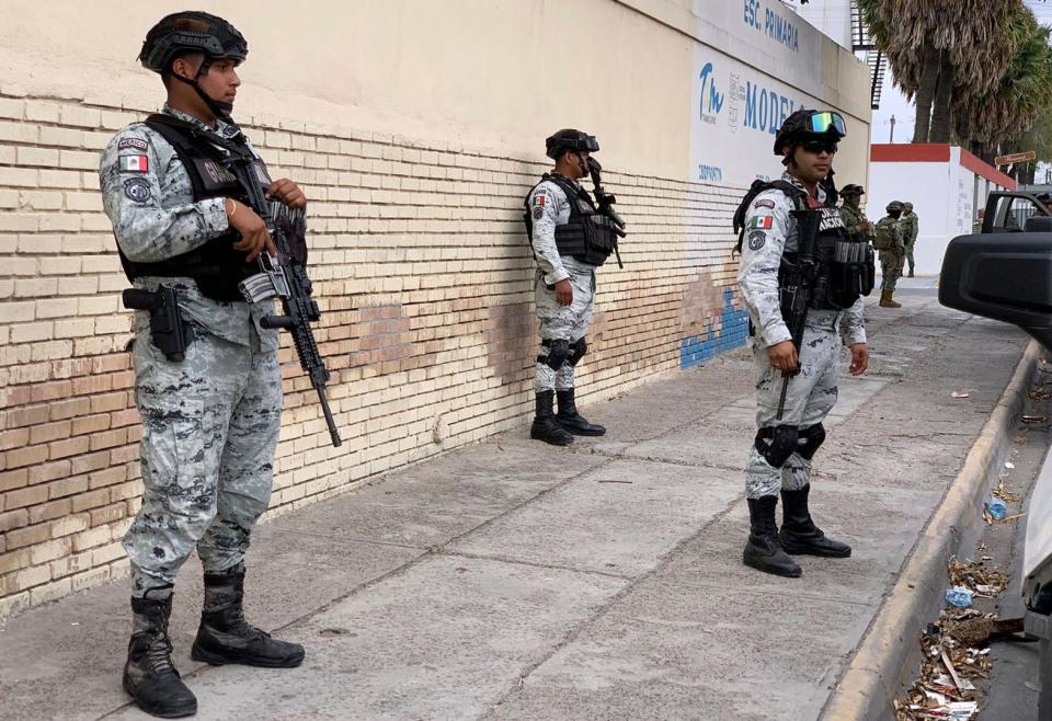 Mexican National Guard members prepare a search mission for four U.S. citizens in Matamoros, Mexico, Monday, March 6, 2023. By Tuesday, officials confirmed two people had been killed; two others had been found and returned to the U.S.