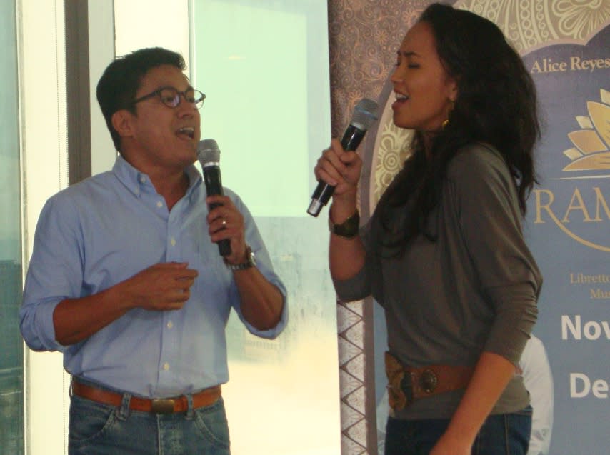 Robert Sena and Kalila Aguilos during the RamaHari Press Preview