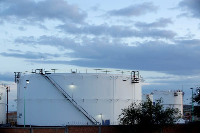 FILE PHOTO: Tanks of state-owned company Petroleos Mexicanos (PEMEX) are seen at a storage facility, in Ciudad Juarez