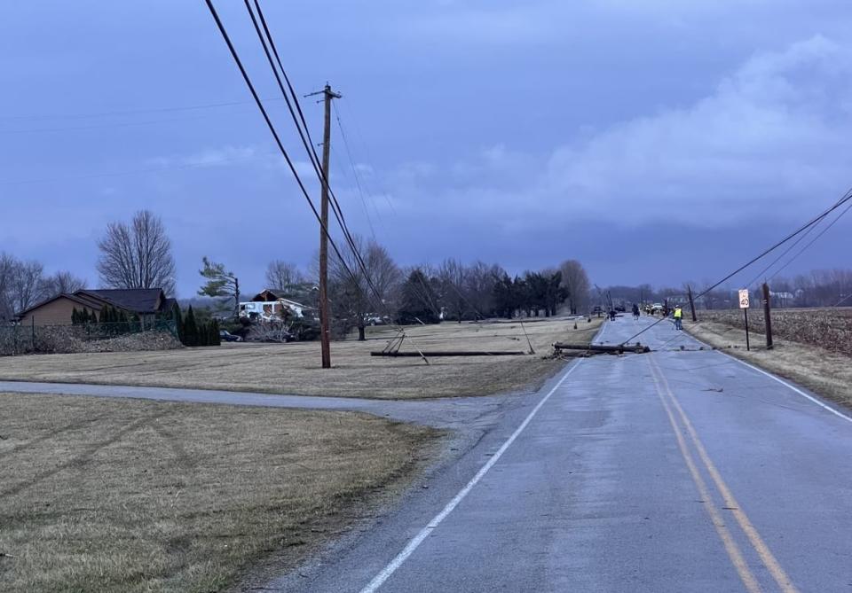 Mitchell Road damage (Springfield Township.)