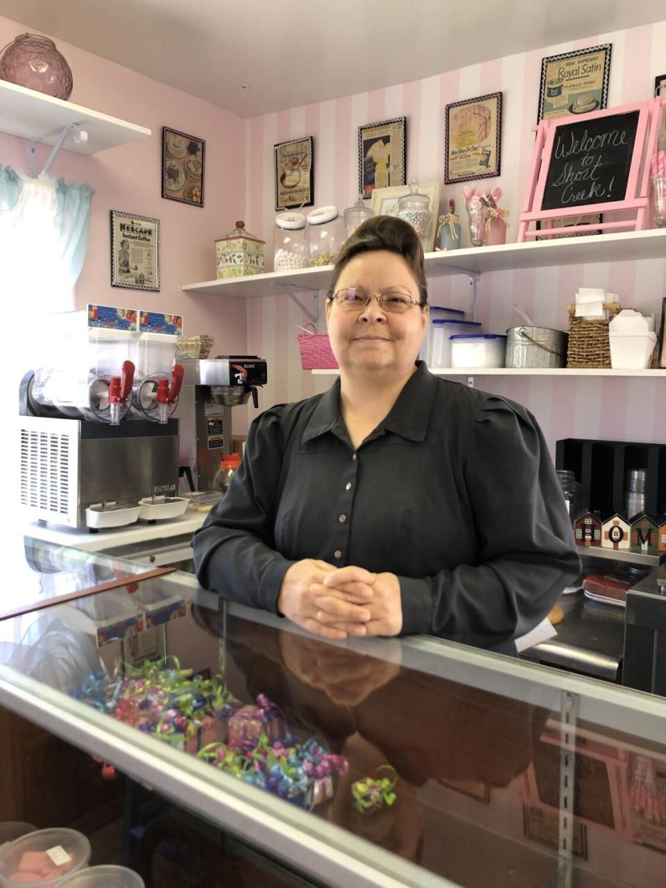 A woman in her shop