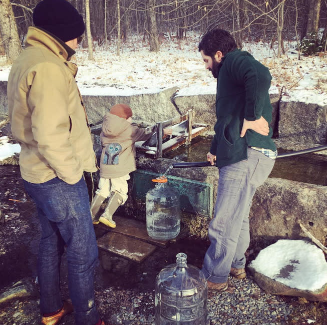 Where they rolled up their sleeves to collect their own water… (Photo: Instagram)