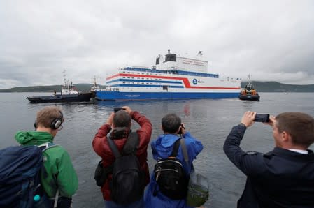 Russia's floating nuclear power plant Akademik Lomonosov leaves Murmansk