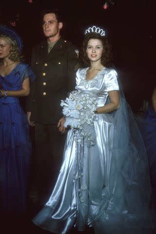 <p>Hulton Archive/Getty</p> Shirley Temple marries John Agar