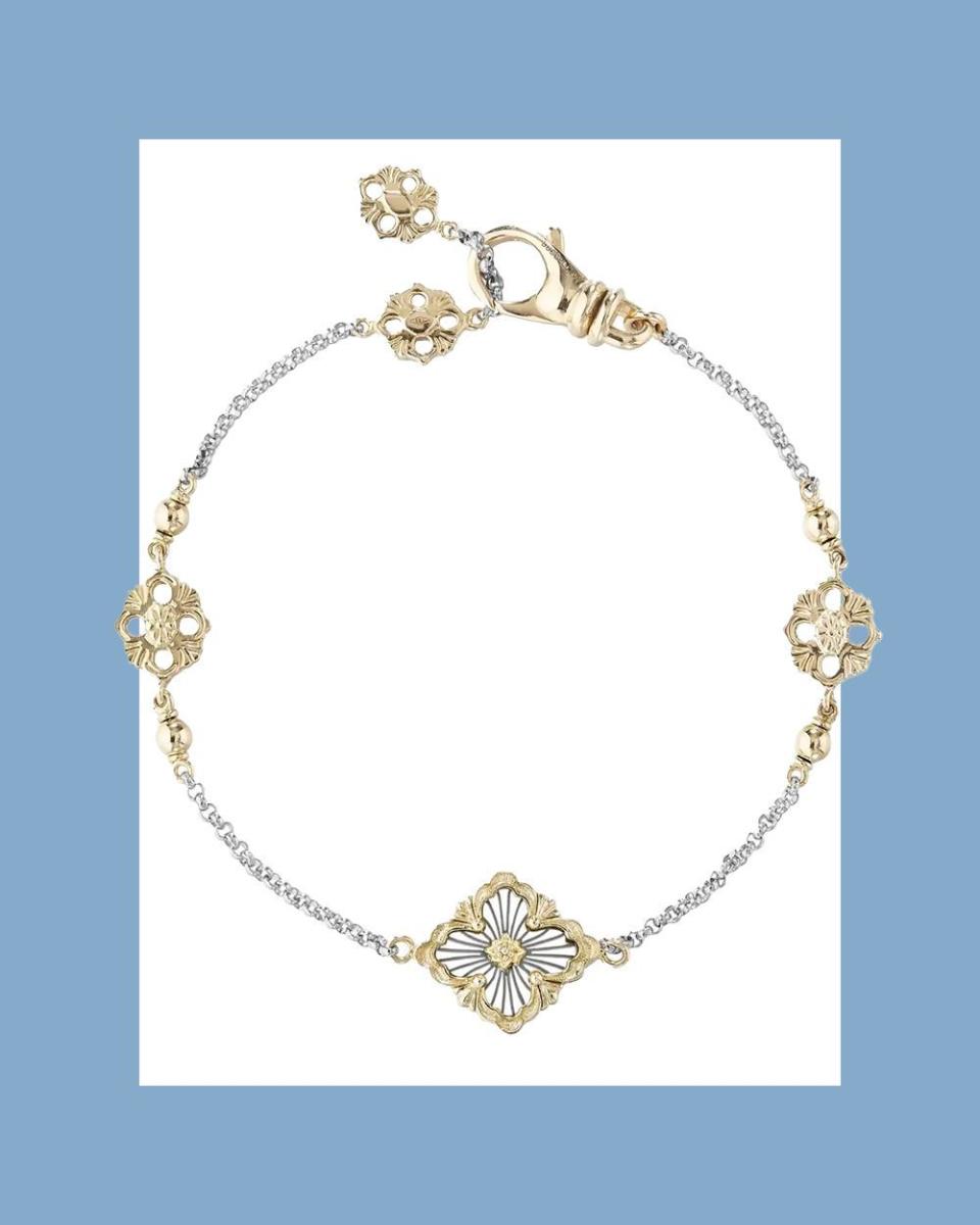 <p><a href="https://www.buccellati.com/en_us/opera-tulle-bracelet-jaubra021180.html" rel="nofollow noopener" target="_blank" data-ylk="slk:Shop Now;elm:context_link;itc:0;sec:content-canvas" class="link ">Shop Now</a></p><p>Opera Tulle Bracelet</p><p>$3500.00</p><p>buccellati.com</p>