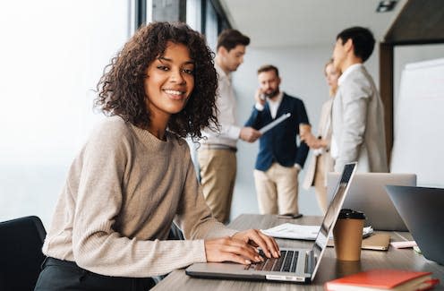 <span class="caption">To get hired, you need to get connected.</span> <span class="attribution"><a class="link " href="https://www.shutterstock.com/image-photo/attractive-african-young-confident-businesswoman-sitting-1712082700" rel="nofollow noopener" target="_blank" data-ylk="slk:Dean Drobot/Shutterstock;elm:context_link;itc:0;sec:content-canvas">Dean Drobot/Shutterstock</a></span>