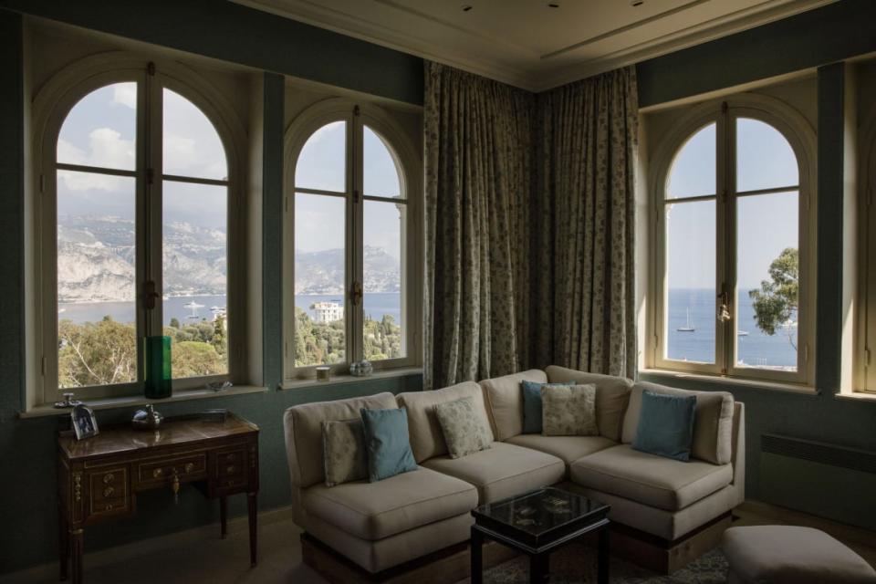 <div class="inline-image__caption"><p>"Panorama of the Mediterranean Sea is seen from a bedroom at the Villa Les Cedres, a 187-year-old, 18,000-square-foot, 14-bedroom mansion set on 35 acres, in Saint-Jean-Cap-Ferrat, France, on Tuesday, Sept. 26, 2017. Davide Campari-Milano SpA reached a preliminary agreement to sell the historic Villa Les Cedres on the French Riviera for 200 million euros ($221 million) to an unspecified buyer for private use. The price is below the 350 million euros at which the villa was listed through the real estate agent Savills. The company didnt identify the buyer."</p></div> <div class="inline-image__credit">Bloomberg/Getty</div>