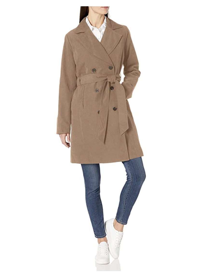 7) Amazon Essentials Relaxed-Fit Trench Coat