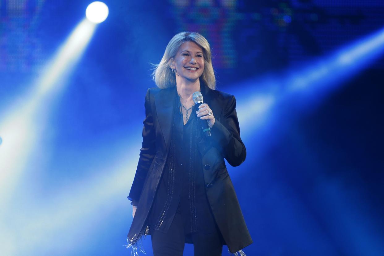 Olivia Newton-John performs at the 58th Vina del Mar International Song Festival on Feb. 23, 2017 in Vina del Mar, Chile.