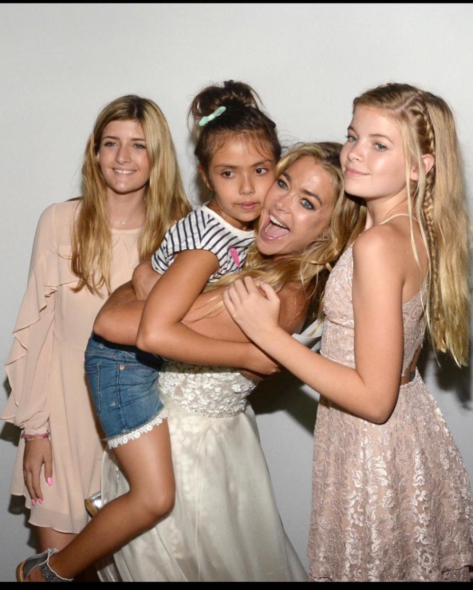 Denise Richards with her daughters Sam, Eloise and Lola.