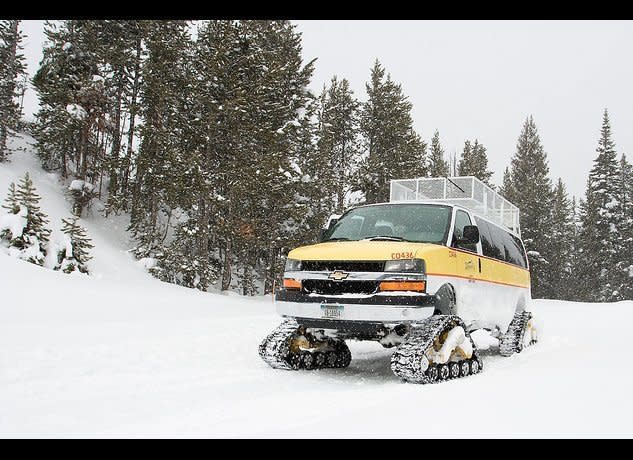 Snow Coach at Yellowstone. (will.sebastian, Flickr)