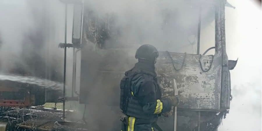 The rescuers came under fire from Russia in the Kherson region