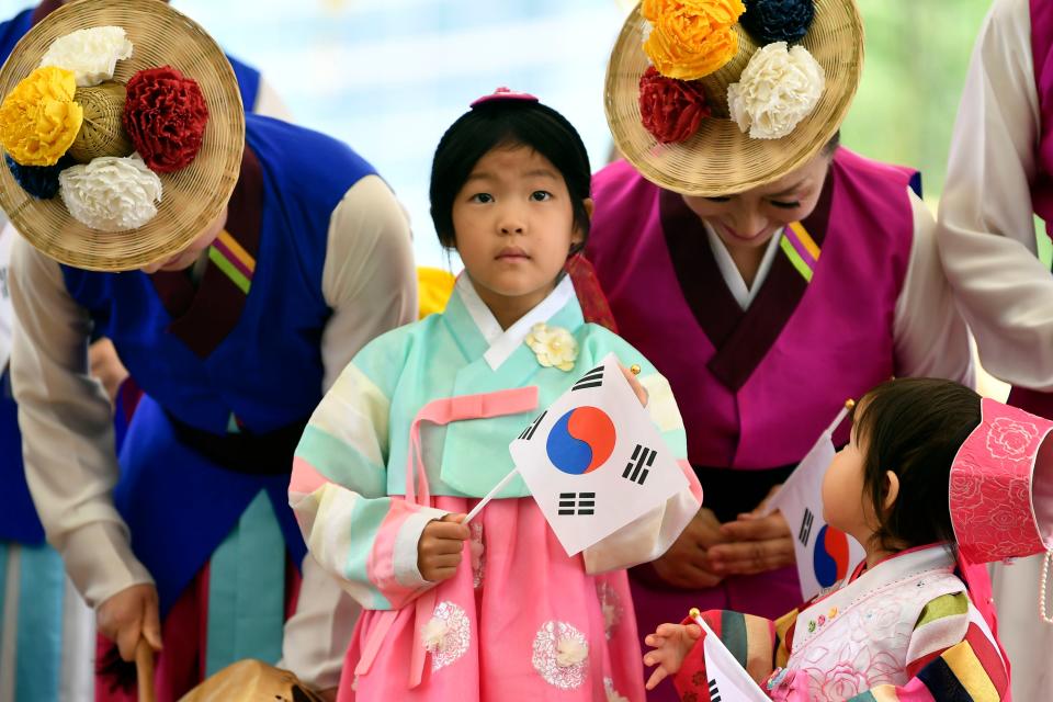 Representatives for South Korea at the Knox Asian Festival on Sunday, August 25, 2019 at World's Fair Park.