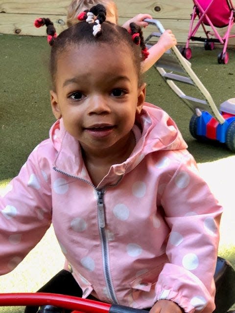 Amara Pulliam, 2, plays at Learning Grove's East Walnut Hills child care center.
