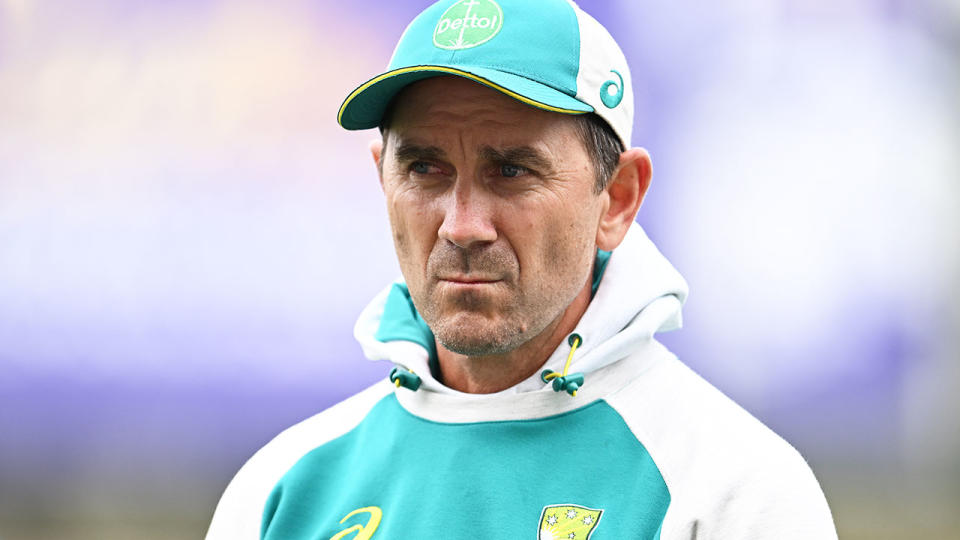 Seen here, Australia cricket coach Justin Langer at a training session with the national side.