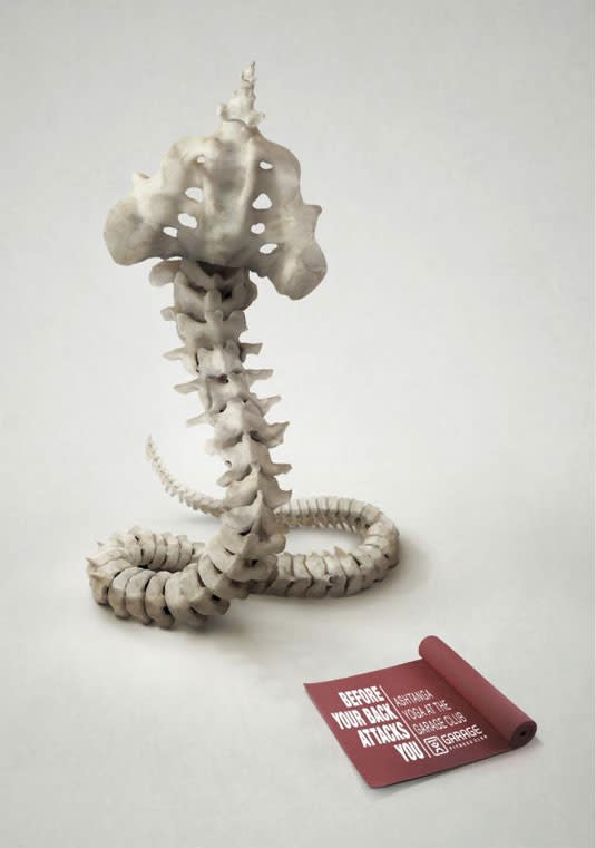 Print adverts: Yoga for your back