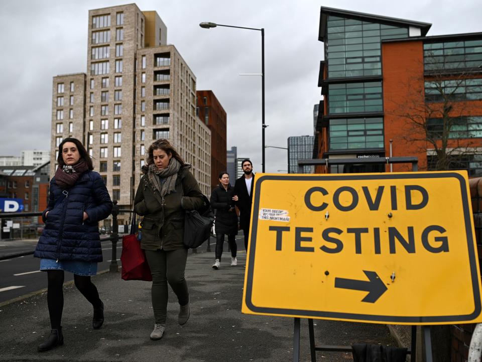 National prevalence stood at 0.49 per cent in the latest REACT study (AFP via Getty Images)