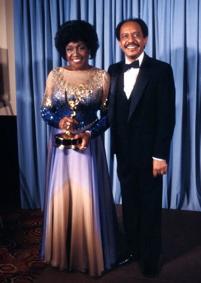 Actress Isabel Sanford and actor Sherman Hemsley attend the 33rd Annual Primetime Emmy Awards