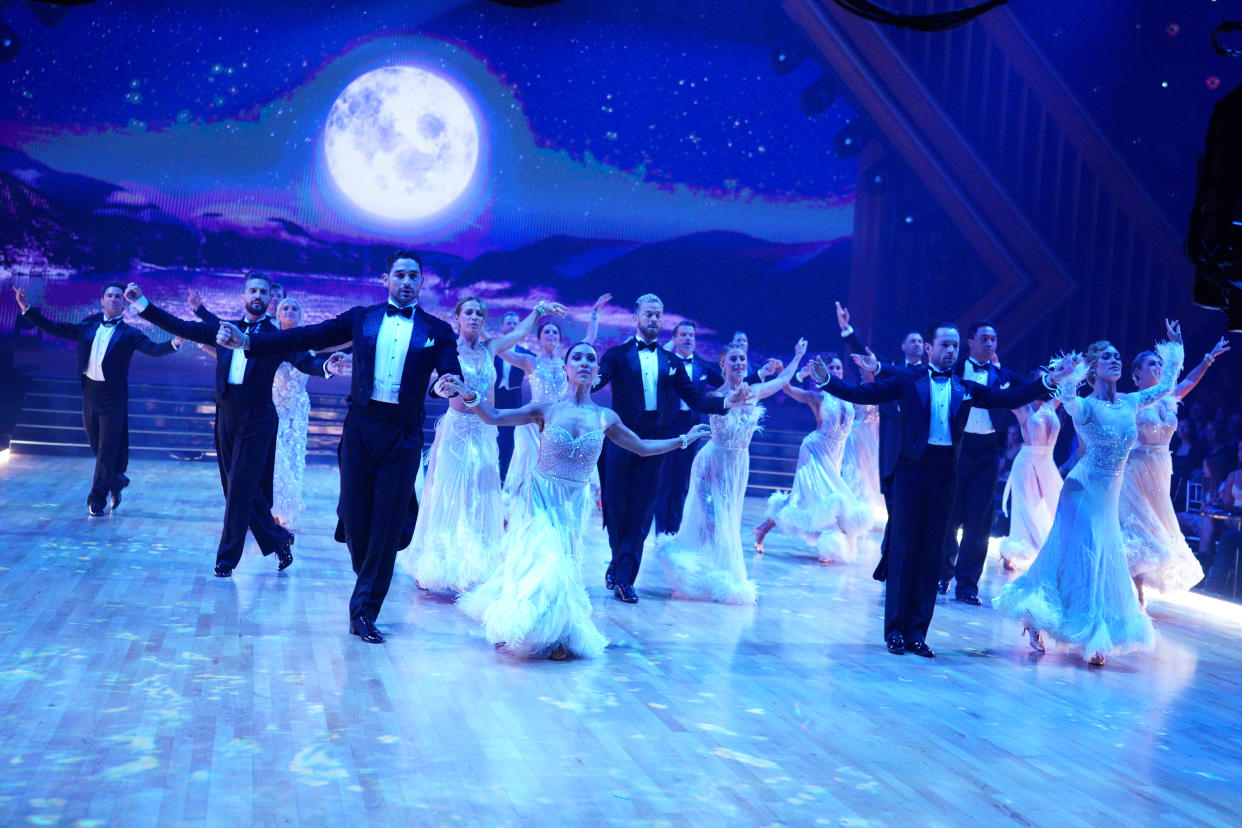 DWTS pros past and present joined to perform a waltz to 