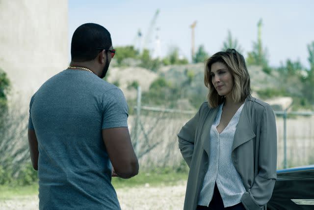 <p>Courtesy of Amazon Studios</p> Jennifer Esposito as Susan Rayner on 'The Boys'.