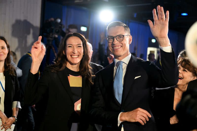 Election reception of National Coalition presidential candidate Alexander Stubb, in Helsinki