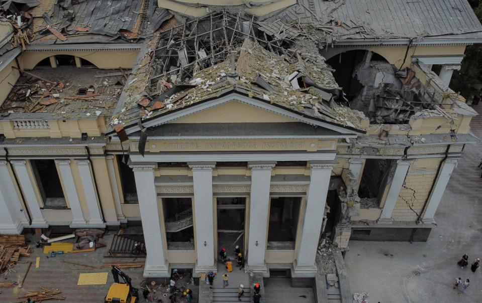 The Transfiguration Cathedral in Odesa, following missile damage from Russia (REUTERS)