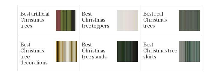 Christmas tree decorating grid