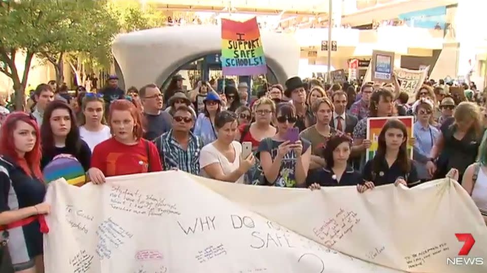 After months of protests across the country, the NSW Government has decided to axe the Safe Schools program. Source: 7 News