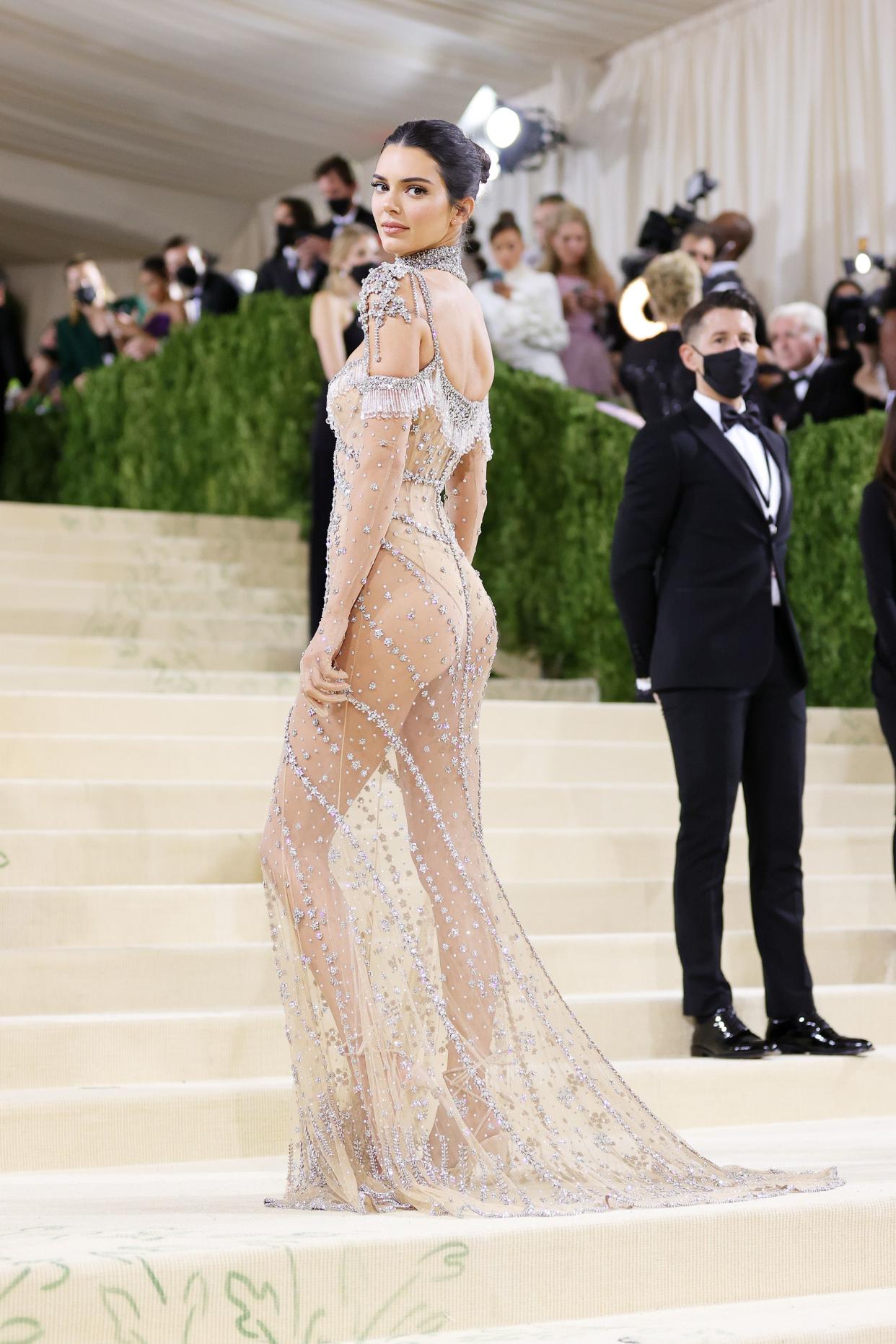 Kendall Jenner attends The 2021 Met Gala Celebrating In America: A Lexicon Of Fashion at Metropolitan Museum of Art on Sept. 13, 2021 in New York.
