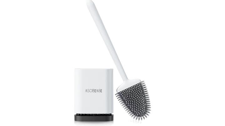 This 43%-off silicone toilet brush won't gather, er, bits between its bristles. It's 43% off!