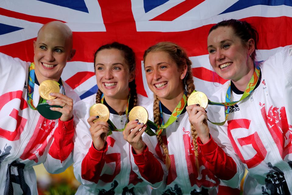 Laura Kenny poses with gold at Rio 2016 (PA)