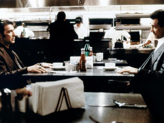 Al Pacino and Robert De Niro in Michael Mann film ‘Heat’ (Monarchy)