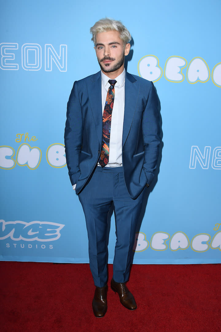 Zac Efron at the Hollywood premiere of ‘The Beach Bum’