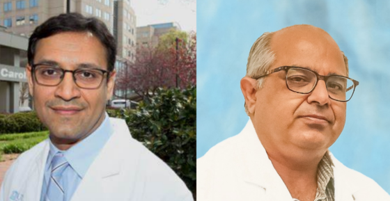 Dr. Chirag Desai, left, and Dr. Sorabh Kapoor, were part of the care team.