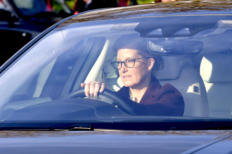 Sophie, Countess of Wessex, arrives for the Queen's Christmas lunch at Buckingham Palace, London.